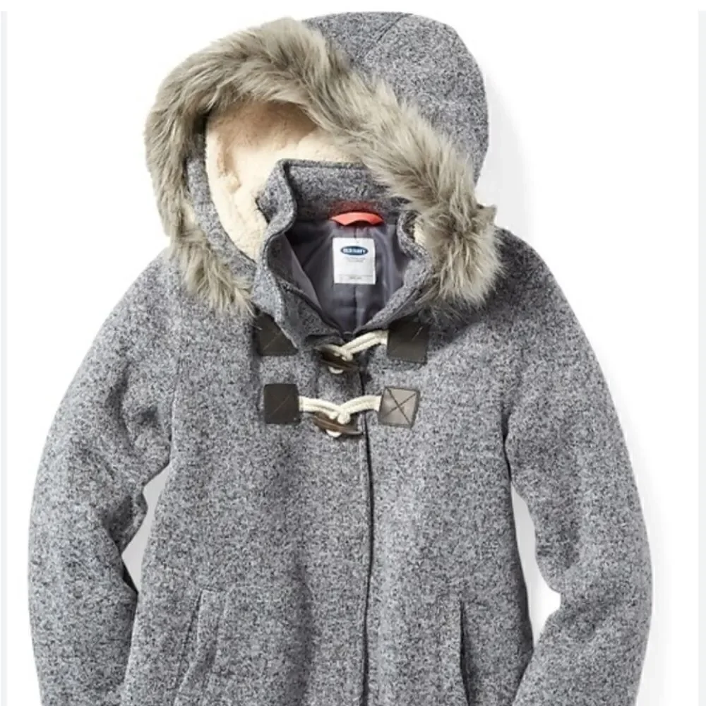 Old Navy Hooded Sweater Fleece Toggle Coat